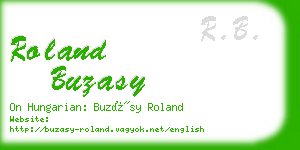 roland buzasy business card